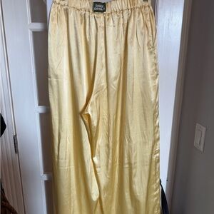 Daily Drills Yellow Satin Pants